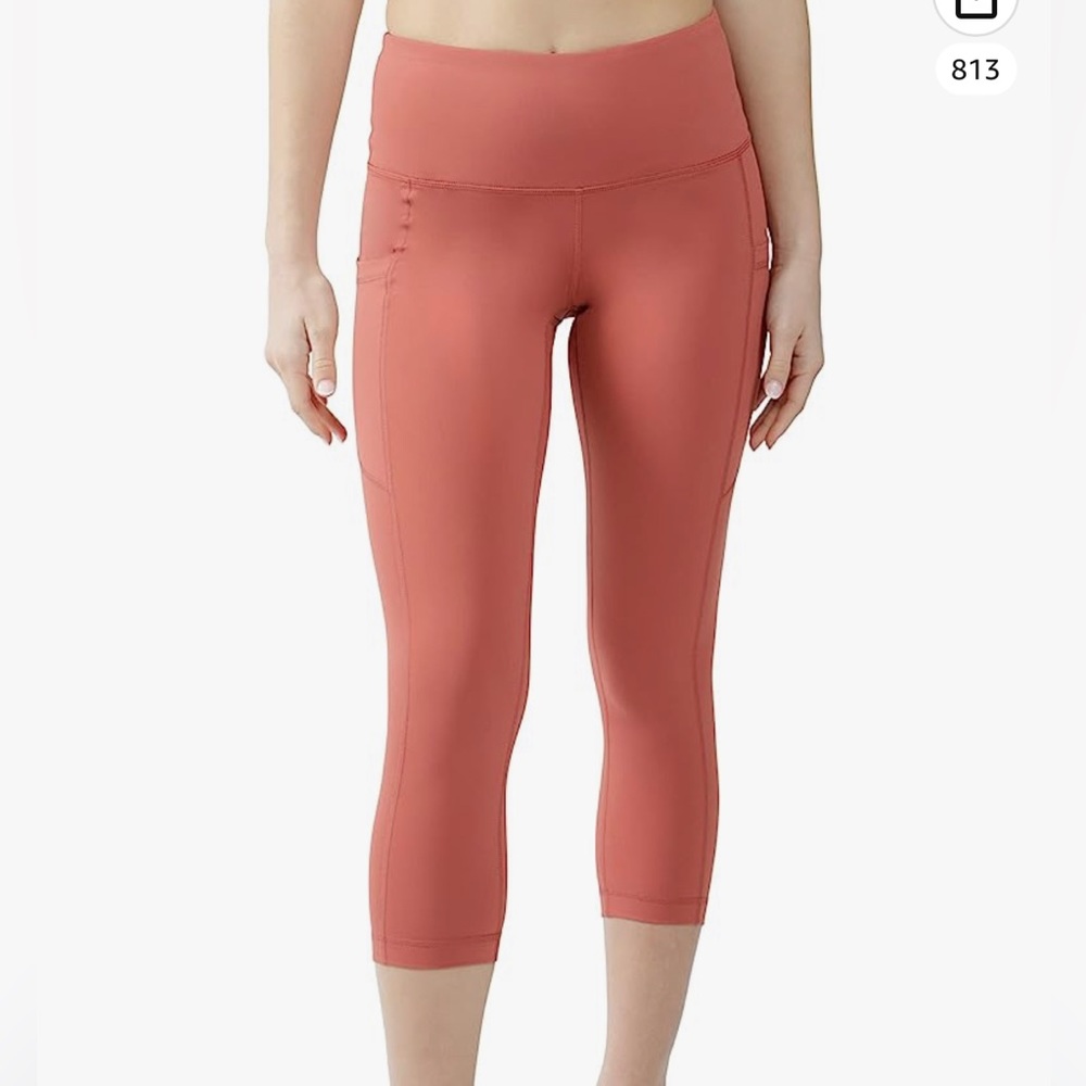 High Waist Squat Proof Tummy Control Power Flex Yoga Capris with Side Pockets